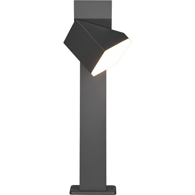 HLW LED LED Tuinverlichting - Staande Buitenlamp - Trion Avirma - 7W - Warm Wit 3000K - Rechthoek - Mat Antraciet - Aluminium - 50cm