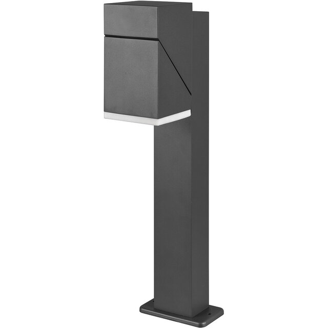 HLW LED LED Tuinverlichting - Staande Buitenlamp - Trion Avirma - 7W - Warm Wit 3000K - Rechthoek - Mat Antraciet - Aluminium - 50cm