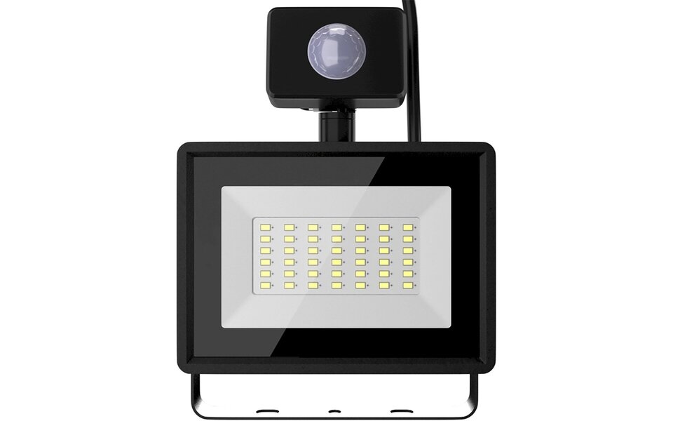 Velvalux LED Construction Lamp & LED Wall Lamp with Sensor - Waterproof IP65, Neutral White Light