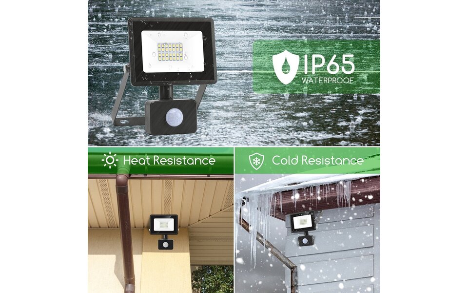 Velvalux Velvalux Glowlit LED Construction Lamp & Wall Lamp with Sensor, IP65, Cool White 6500K, Waterproof Velvalux Velvalux Glowlit LED Construction Lamp & Wall Lamp with Sensor, IP65, Cool White 6500K, Waterproof