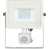 Mat witte LED bouwlamp 20W met bewegingssensor en natuurlijk wit licht 4000K, 1600 lumen