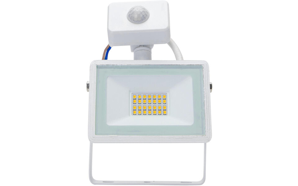 HLW LED LED Bouwlamp 20W met Sensor - Waterdichte LED Bouwlamp & Wandlamp IP65, Natuurlijk Wit
