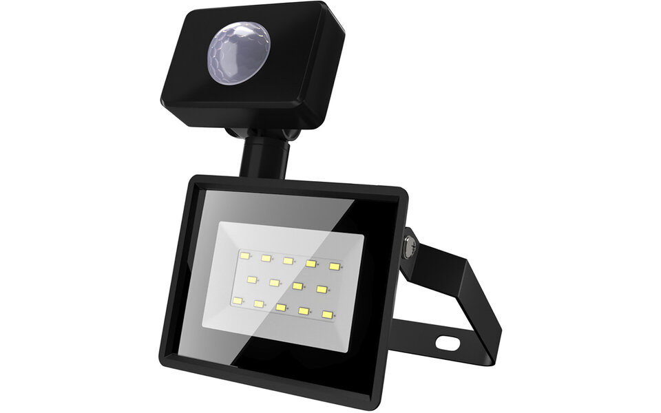 Velvalux LED Construction Lamp & LED Wall Lamp with Sensor, Waterproof IP65, Neutral White Light