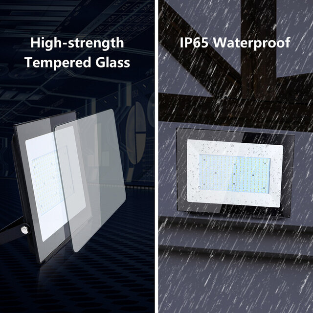 Velvalux LED Construction Lamp & LED Wall Lamp with Sensor, Waterproof IP65, Neutral White Light