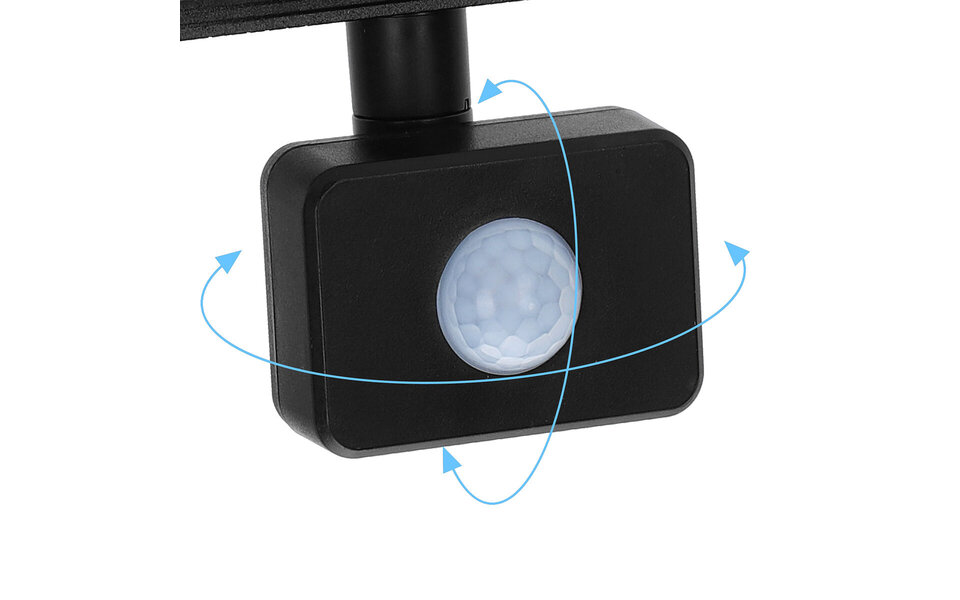 Velvalux LED Construction Lamp & LED Wall Lamp with Sensor, Waterproof IP65, Neutral White Light