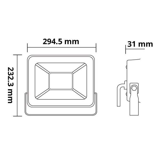 Witte LED bouwlamp 100W met 8000 lumen en waterdichte behuizing IP65 voor buitengebruik Witte LED bouwlamp 100W met 8000 lumen en waterdichte behuizing IP65 voor buitengebruik