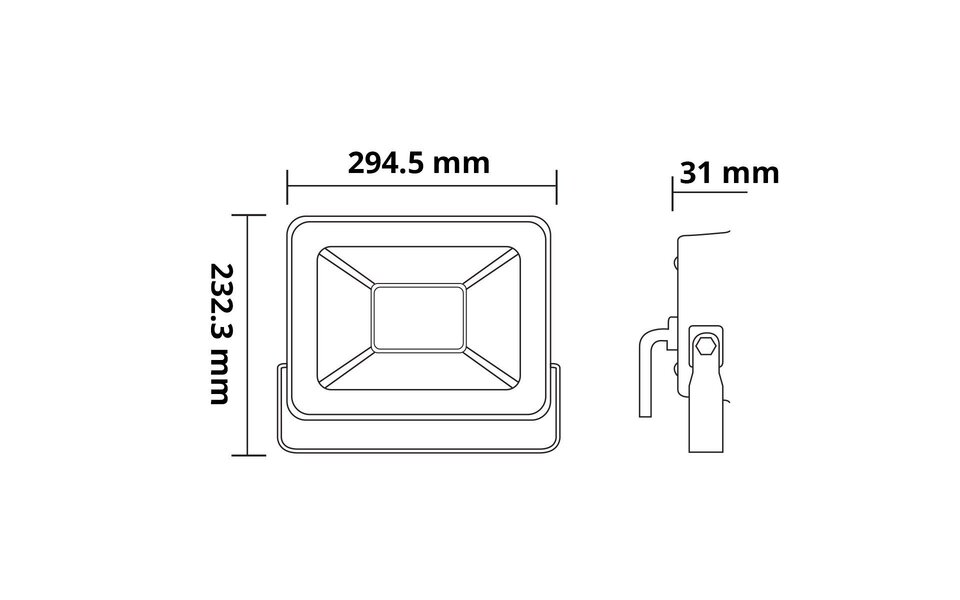 HLW LED Waterproof LED Construction Lamp 100W - IP65, Cool White 6000K, Energy Efficient