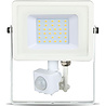 HLW LED LED Bouwlamp 30W met PIR Sensor - Waterdicht Mat Wit - Koud Wit 6400K