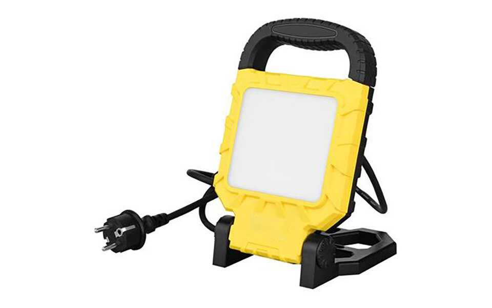 HLW LED Adjustable White LED Construction Lamp, Waterproof and Cool White 6000K Light