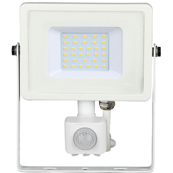 HLW LED LED Bouwlamp 30W met Sensor - Warm Wit 3000K - Mat Wit, IP65 LED Bouwlamp & Wandlamp met Sensor HLW LED LED Bouwlamp 30W met Sensor - Warm Wit 3000K - Mat Wit, IP65 LED Bouwlamp & Wandlamp met Sensor