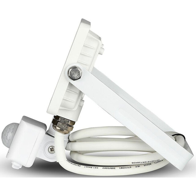 HLW LED LED Construction Lamp 10W with Sensor, Warm White 3000K - Matte White Aluminum, PIR Sensor HLW LED LED Construction Lamp 10W with Sensor, Warm White 3000K - Matte White Aluminum, PIR Sensor