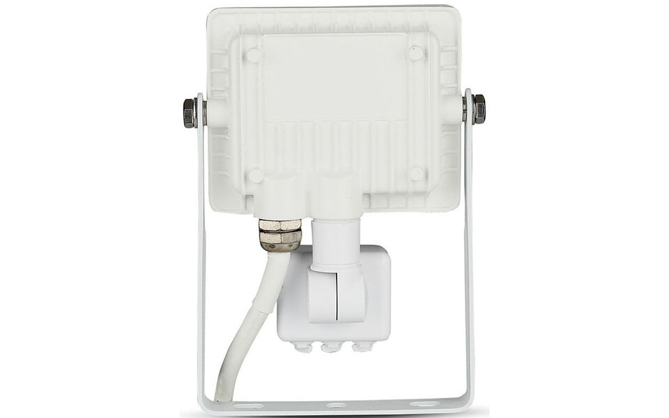 HLW LED LED Construction Lamp 10W with Sensor, Warm White 3000K - Matte White Aluminum, PIR Sensor HLW LED LED Construction Lamp 10W with Sensor, Warm White 3000K - Matte White Aluminum, PIR Sensor