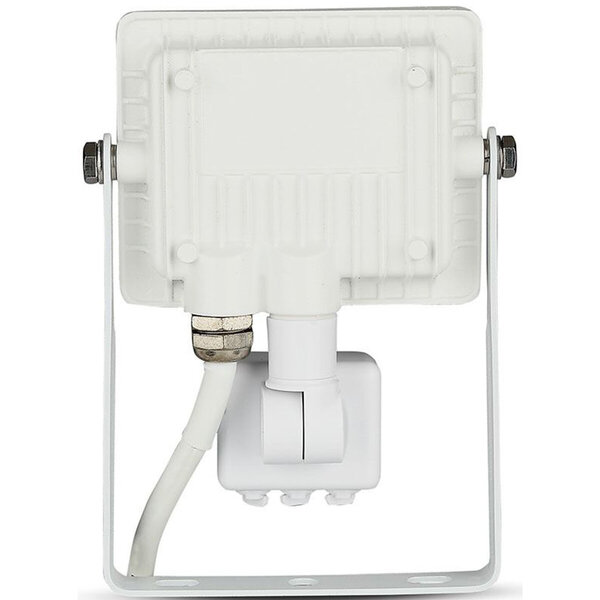 HLW LED LED Bouwlamp 10W met Sensor, Warm Wit 3000K - Mat Wit Aluminium, PIR Sensor HLW LED LED Bouwlamp 10W met Sensor, Warm Wit 3000K - Mat Wit Aluminium, PIR Sensor