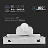 HLW LED LED Construction Lamp 10W with Sensor, Warm White 3000K - Matte White Aluminum, PIR Sensor HLW LED LED Construction Lamp 10W with Sensor, Warm White 3000K - Matte White Aluminum, PIR Sensor