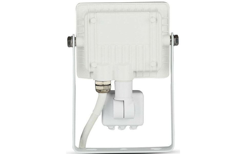 HLW LED LED Construction Lamp 10 Watt with Sensor - Natural White 4000K Matte White Aluminum