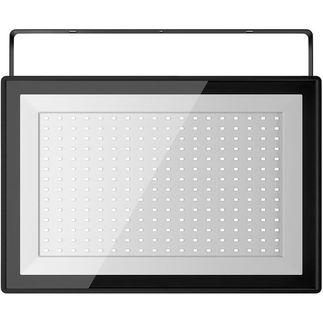 Zwarte rechthoekige LED bouwlamp 200W met neutraal wit licht en waterdichte IP65 behuizing