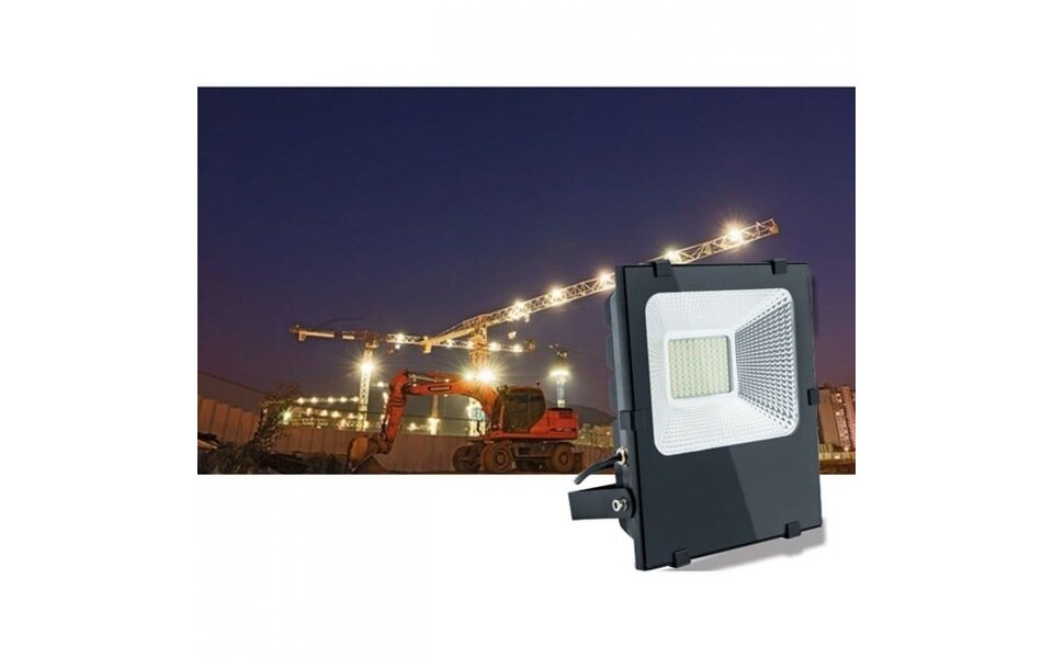 HLW LED LED Construction Lamp 50W - Waterproof White LED Lamp with IP65 and Cool White 6000K