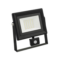 LED Construction Lamp 30W with Sensor - Waterproof IP65, Cool White 6000K