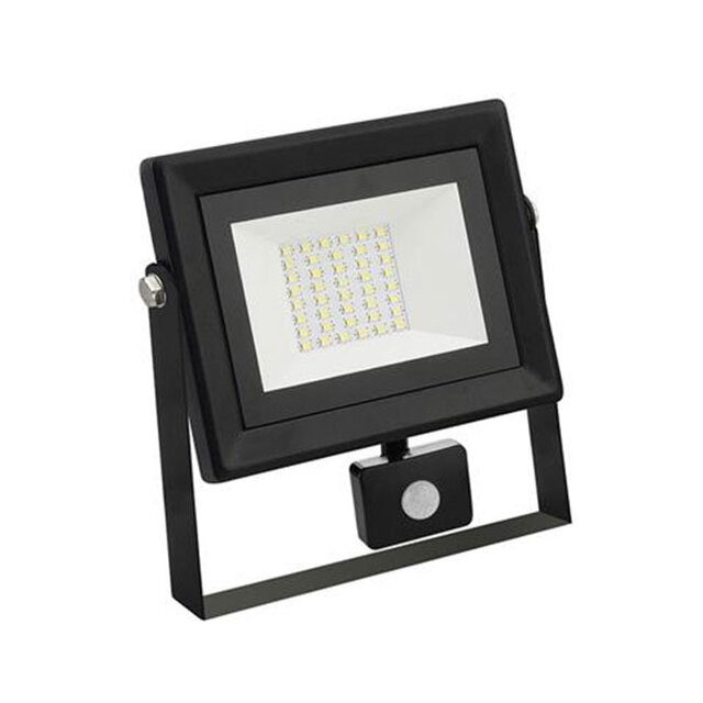 LED Bouwlamp 30W met Sensor - Waterdicht IP65, Koud Wit 6000K Buitenverlichting