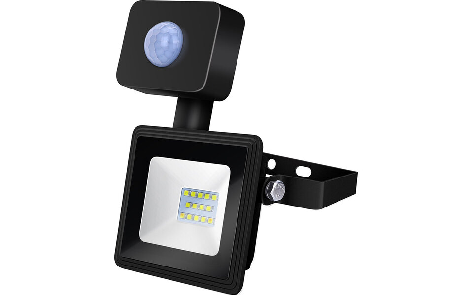 HLW LED LED Construction Lamp & Wall Lamp with Sensor - Waterproof IP65, Cool White 6000K, Black & White