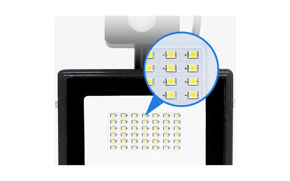 HLW LED LED Construction Lamp 20W with Sensor - Waterproof Black & White LED Construction Lamp IP65 HLW LED LED Construction Lamp 20W with Sensor - Waterproof Black & White LED Construction Lamp IP65