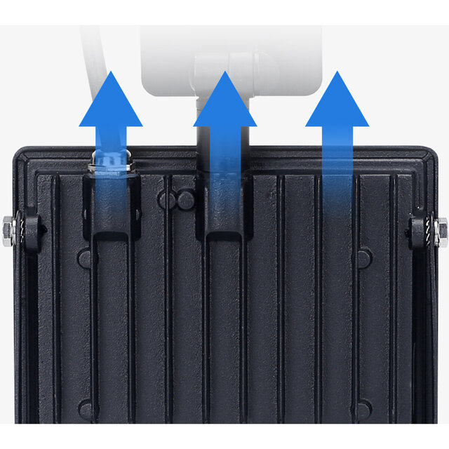 HLW LED LED Bouwlamp & Wandlamp met Sensor, Waterdicht IP65, Koud Wit 6000K, Zwart & Wit HLW LED LED Bouwlamp & Wandlamp met Sensor, Waterdicht IP65, Koud Wit 6000K, Zwart & Wit