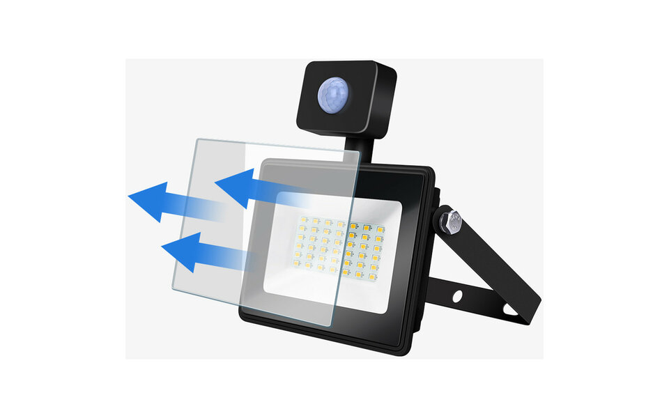 HLW LED LED Bouwlamp 30W met Sensor - Waterdichte LED Bouwlamp & Wandlamp IP65 - Neutraal Wit HLW LED LED Bouwlamp 30W met Sensor - Waterdichte LED Bouwlamp & Wandlamp IP65 - Neutraal Wit