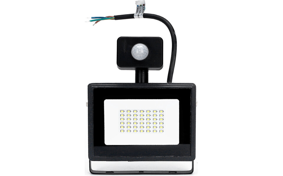 HLW LED Waterproof LED Construction Lamp & Wall Lamp with Sensor - Cool White 6000K, IP65, 30 Watt