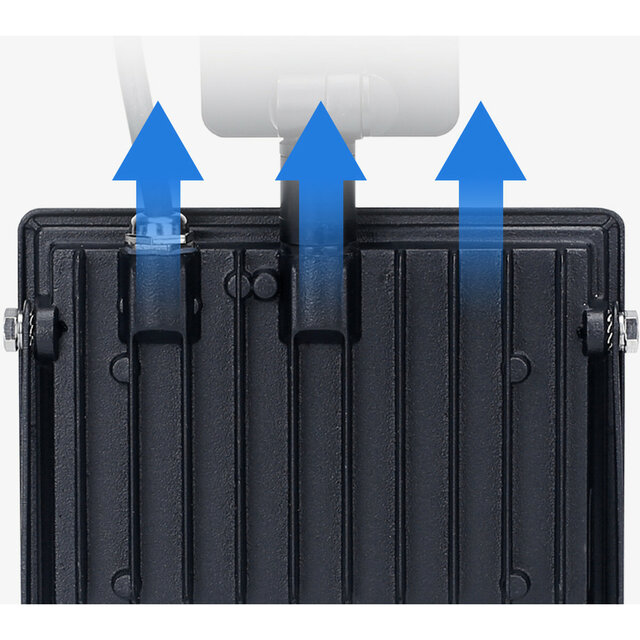 HLW LED LED Bouwlamp & LED Wandlamp met Sensor, Waterdicht IP65, Koud Wit 6000K, Mat Zwart - 50 Watt HLW LED LED Bouwlamp & LED Wandlamp met Sensor, Waterdicht IP65, Koud Wit 6000K, Mat Zwart - 50 Watt