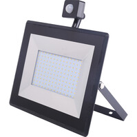LED Bouwlamp & Wandlamp 100W met Sensor - Mat Zwart & Wit