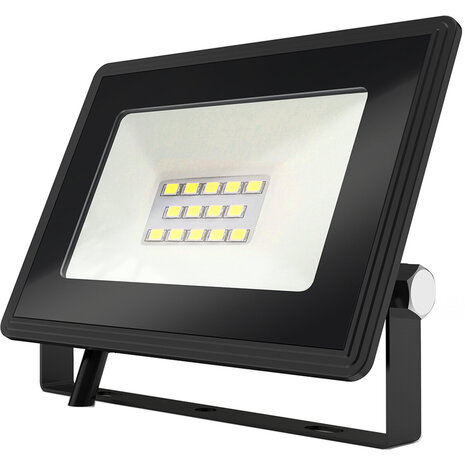 Waterdichte LED Bouwlamp 10W IP65 - Zwarte & Witte Vloerlamp Koud Wit 6000K Waterdichte LED Bouwlamp 10W IP65 - Zwarte & Witte Vloerlamp Koud Wit 6000K