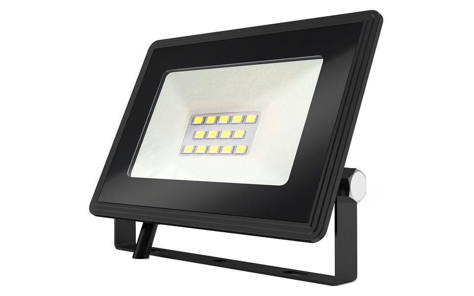 HLW LED Waterdichte LED Bouwlamp 10W IP65 - Zwarte & Witte Vloerlamp Koud Wit 6000K HLW LED Waterdichte LED Bouwlamp 10W IP65 - Zwarte & Witte Vloerlamp Koud Wit 6000K