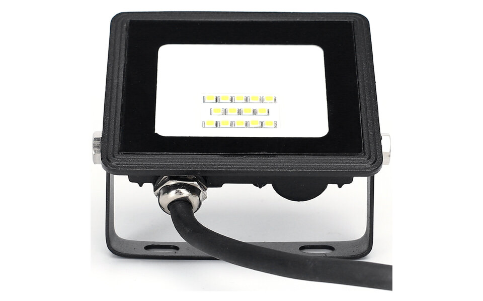 HLW LED Waterproof LED Construction Lamp 10W IP65 - Black & White Floor Lamp Cool White 6000K