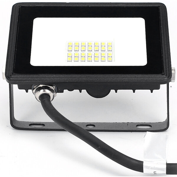 HLW LED Waterdichte LED Bouwlamp 20W - Mat Zwart & Wit - IP65, Koud Wit 6000K Licht HLW LED Waterdichte LED Bouwlamp 20W - Mat Zwart & Wit - IP65, Koud Wit 6000K Licht