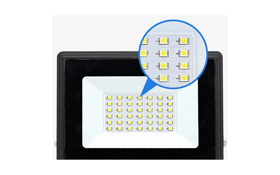 HLW LED LED Construction Lamp 30W Waterproof IP65 - Black & White, Neutral White Light HLW LED LED Construction Lamp 30W Waterproof IP65 - Black & White, Neutral White Light