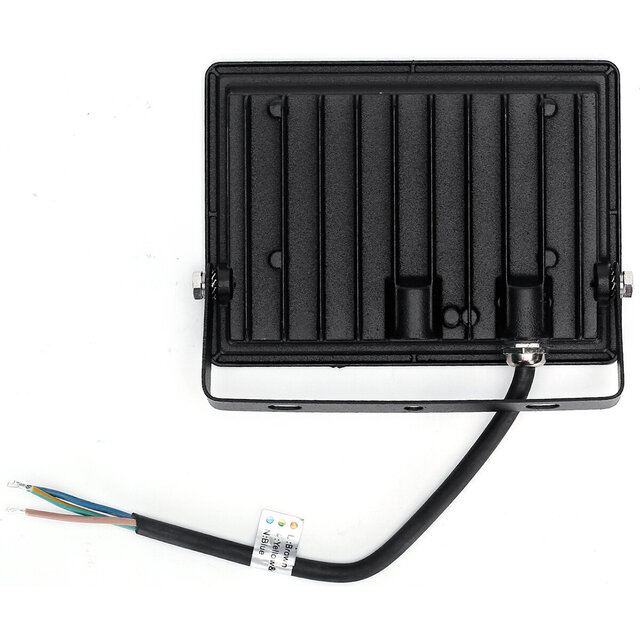 HLW LED Waterproof LED Construction Lamp 30W IP65 - Black & White Floor Lamp, Cool White 6000K