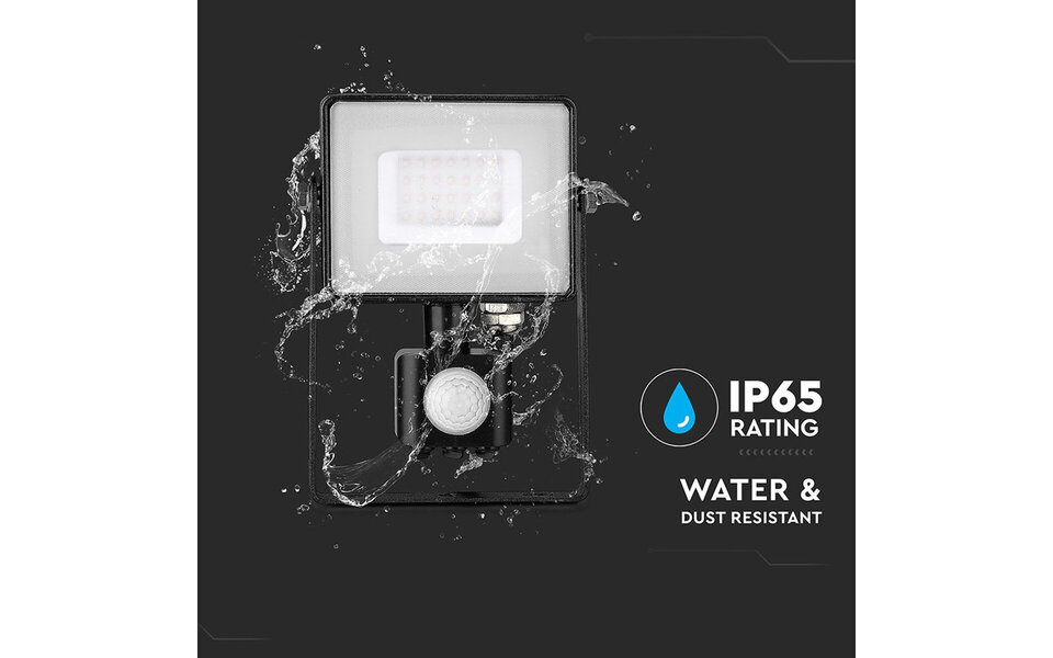 HLW LED LED Bouwlamp en LED Wandlamp met Sensor - Zwarte en Witte Vloerlamp - Koud Wit 6000K