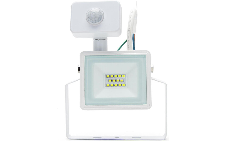 HLW LED LED Bouwlamp 10W met Sensor | Waterdichte LED Bouwlamp & Wandlamp IP65, Koud Wit 6000K