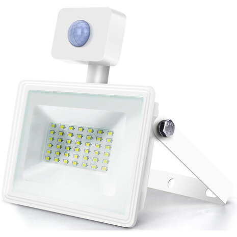 LED Bouwlamp 30W met Sensor - Waterdichte LED Bouwlamp & Wandlamp IP65 Koud Wit 6400K LED Bouwlamp 30W met Sensor - Waterdichte LED Bouwlamp & Wandlamp IP65 Koud Wit 6400K
