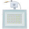 vierkante LED bouwlamp 50W met bewegingssensor en waterdichte behuizing IP65 in neutraal wit licht