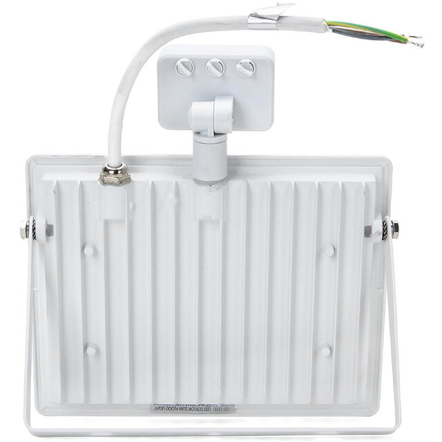 HLW LED LED Lamp 50W - Witte Vloerlamp & LED Wandlamp met Sensor, IP65, Koud Wit 6000K