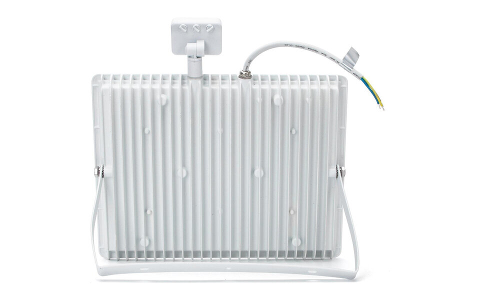 HLW LED LED Bouwlamp 100W met Sensor - Waterdicht IP65, Koud Wit 6400K & Mat Wit Aluminium HLW LED LED Bouwlamp 100W met Sensor - Waterdicht IP65, Koud Wit 6400K & Mat Wit Aluminium