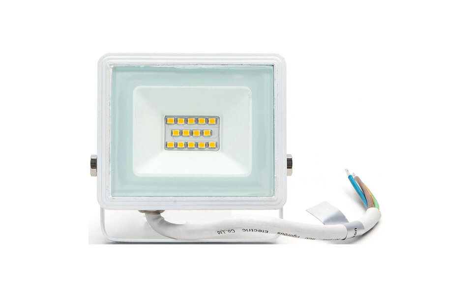 HLW LED LED Construction Lamp 10W - White, Waterproof LED Lamp with Neutral White Light and IP65
