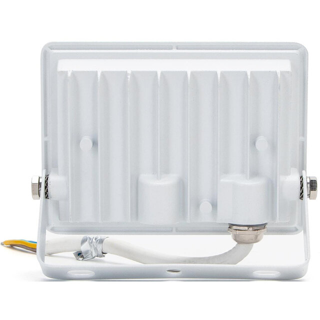 HLW LED LED Construction Lamp 20W - Waterproof IP65, Neutral White, Matte White Aluminum