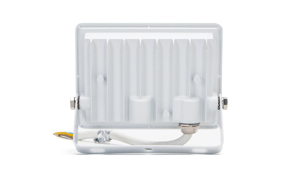 HLW LED LED Bouwlamp 20W - Waterdicht IP65, Neutraal Wit, Mat Wit Aluminium