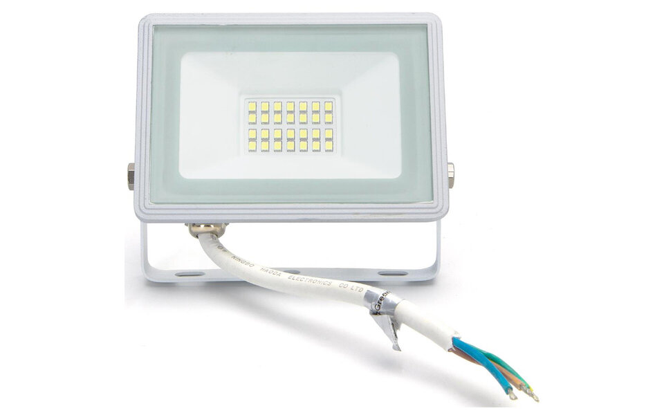 HLW LED LED Construction Lamp 20W - Waterproof IP65 Matte White, Cool White 6000K LED Lamp