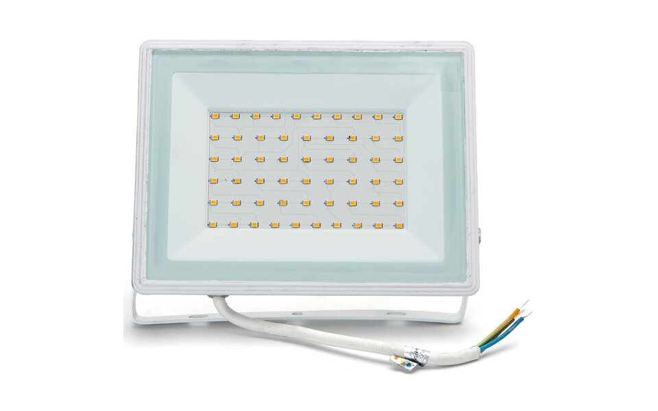 HLW LED Robust LED Construction Lamp 50W - Matte White, Waterproof IP65, Neutral White Light