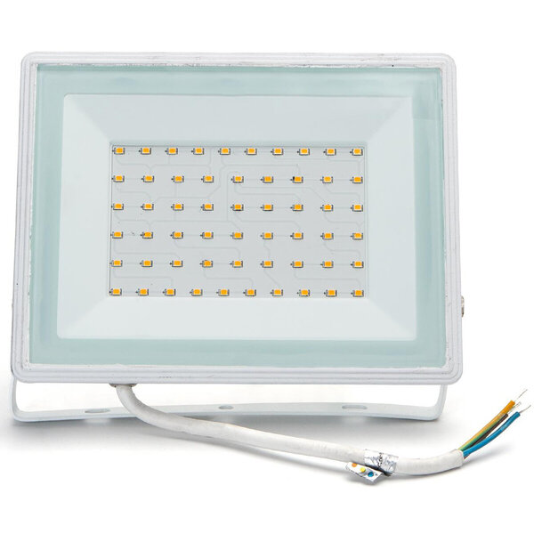 HLW LED Robuuste LED Bouwlamp 50W - Mat Wit, Waterdicht IP65, Neutraal Wit Licht HLW LED Robuuste LED Bouwlamp 50W - Mat Wit, Waterdicht IP65, Neutraal Wit Licht