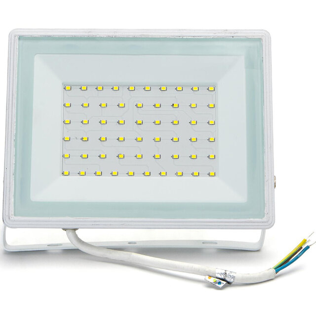 Waterdichte zwarte LED bouwlamp 50W met 4500 lumen en koud wit licht 6400K IP65 buitenverlichting