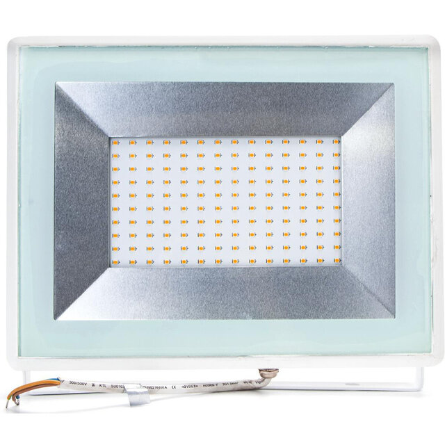 Waterdichte zwarte LED bouwlamp 100W met neutraal wit licht en IP65 bescherming